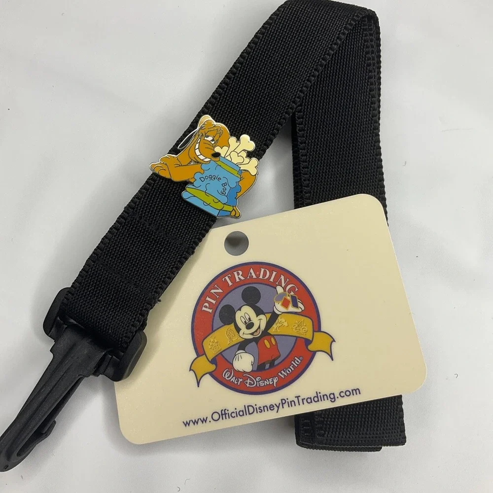 Disney Pin Trading Lanyard WDW AAA Pluto Doggie Bag ( Blue Version ) 2005‎ New
